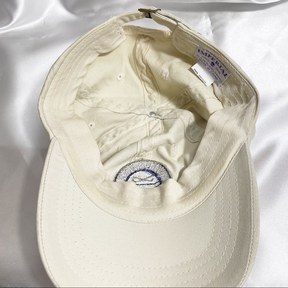 IMPERIAL “Wife Saver Golf” vented cotton hat cap slide adjustment Ivory - Picture 5 of 6